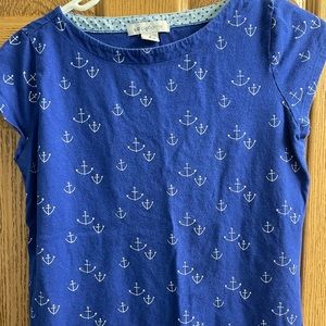 Liz Claiborne Royal Blue Anchor top